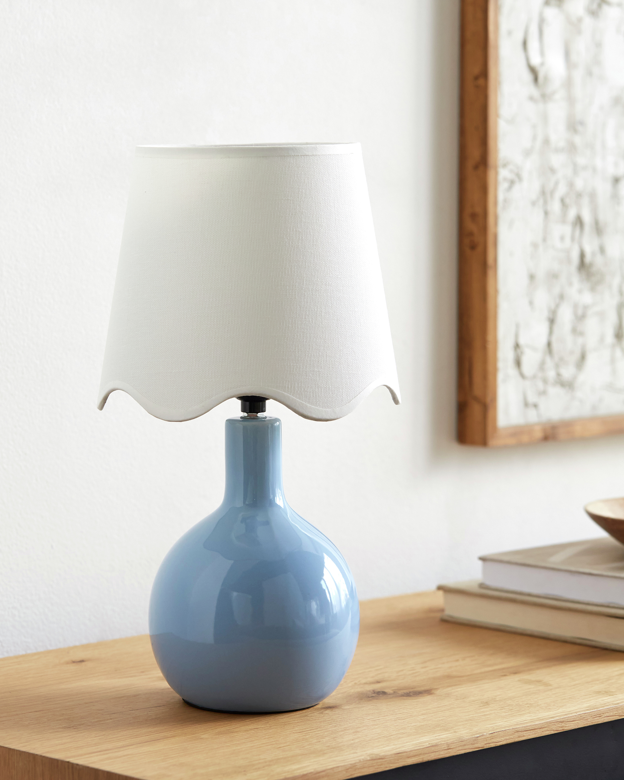 Karla Scallop Shade Table Lamp, White | One Kings Lane