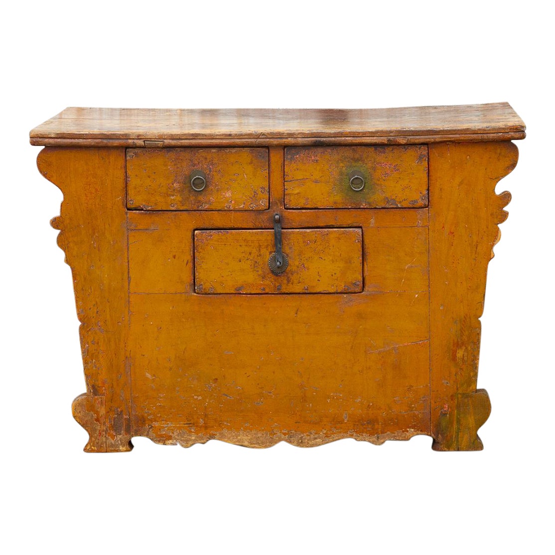 Antique Ming Style Yellow Money Chest~P77646986