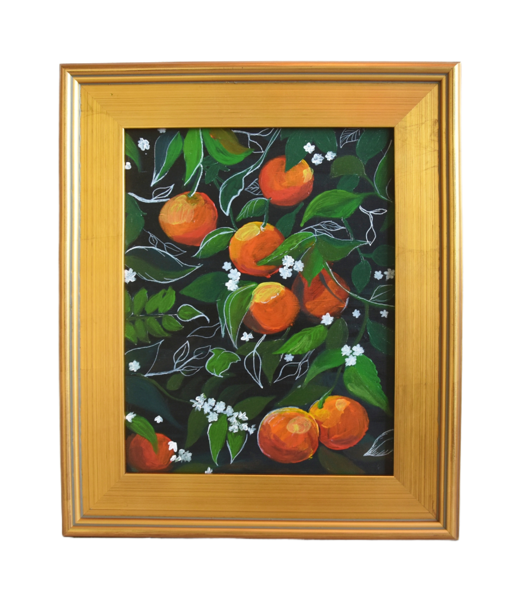 Orange Tree W/ Blossoms Oil Painting~P77684394