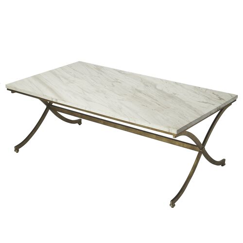 Darius Marble Coffee Table, Antique Gold Darius Marble Coffee Table, Antique Gold