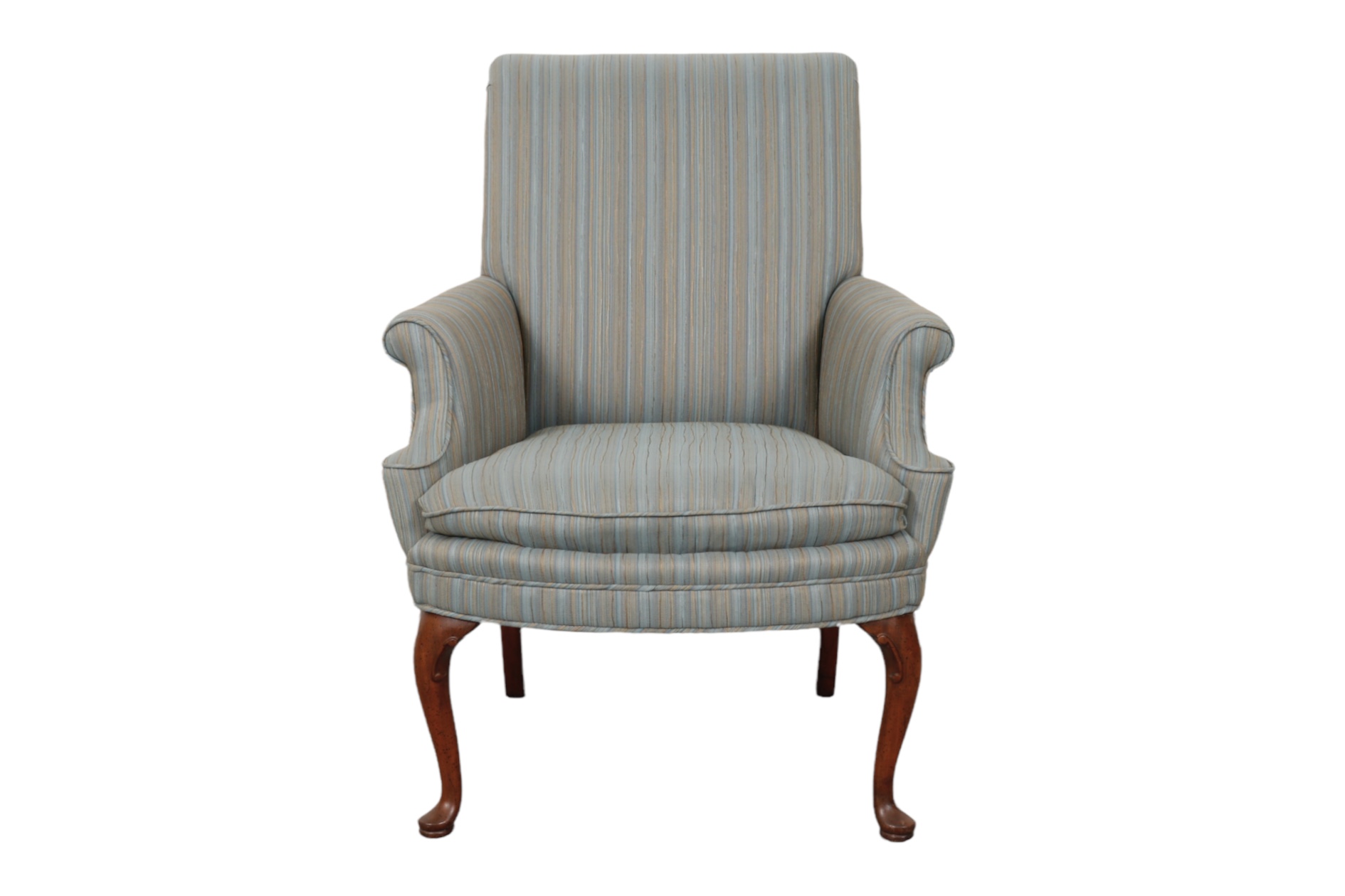 Queen Anne Style Upholstered Armchair~P77651258