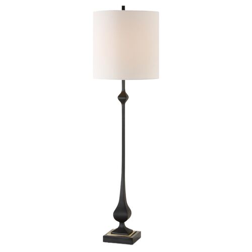Karolina Marble Buffet Lamp, Black