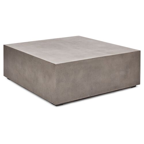 Block 47" Coffee Table, Gray Concrete~P77255054