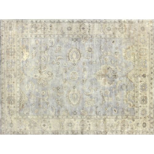 Himalayas Hand Knotted Rug, Gold/Gray