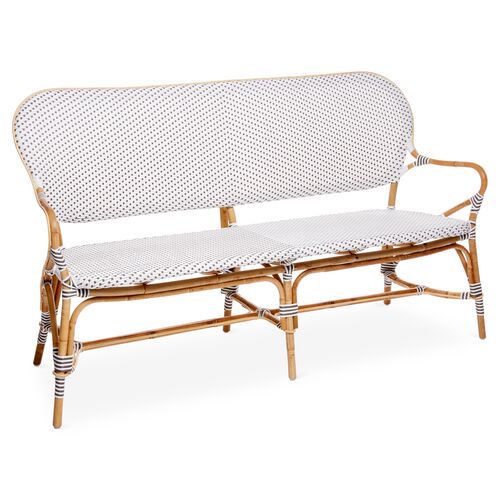 Isabell Bench, White/Cappuccino~P77264484