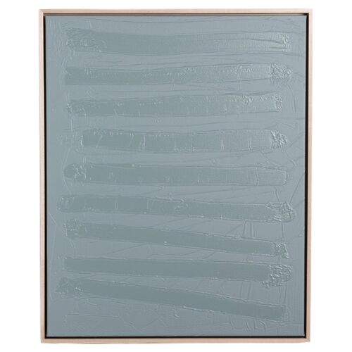 26" x 32" Free Form Lines I Painting by The Holly Collective, Natural Maple Frame