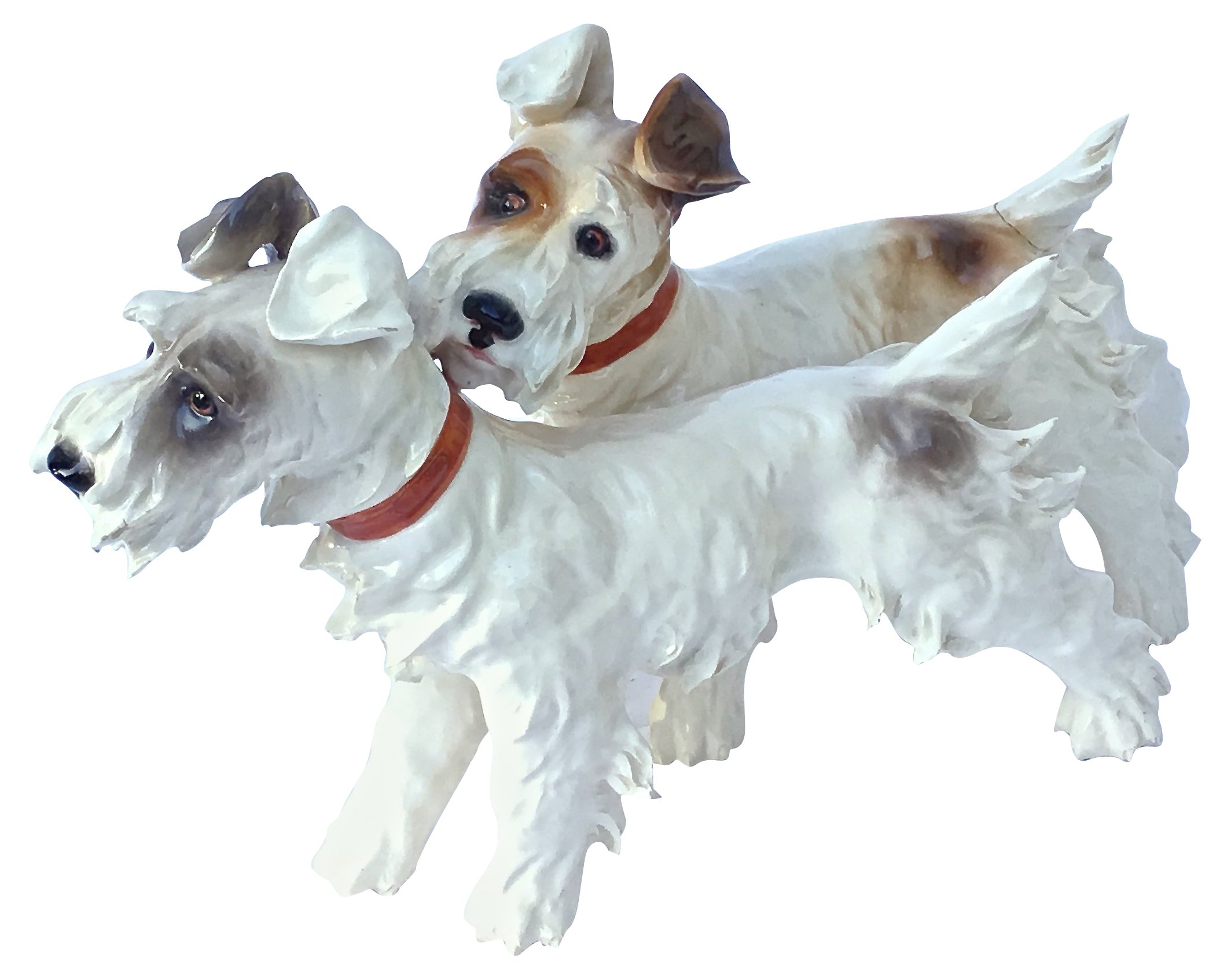Signed Italian Ceramic Dogs Figurine~P77347323