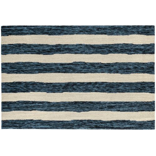 Silas Stripe Hand Hooked Wool Rug