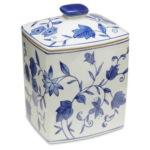 8" Paget Canister, Blue/White~P77182955