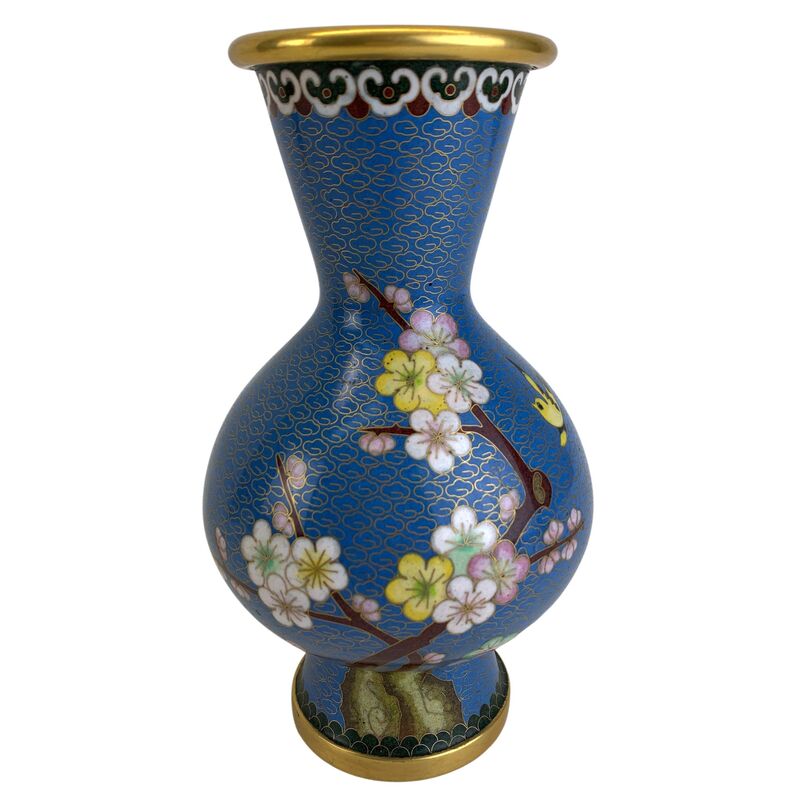 Multicolor Brass Cloisonné Vase