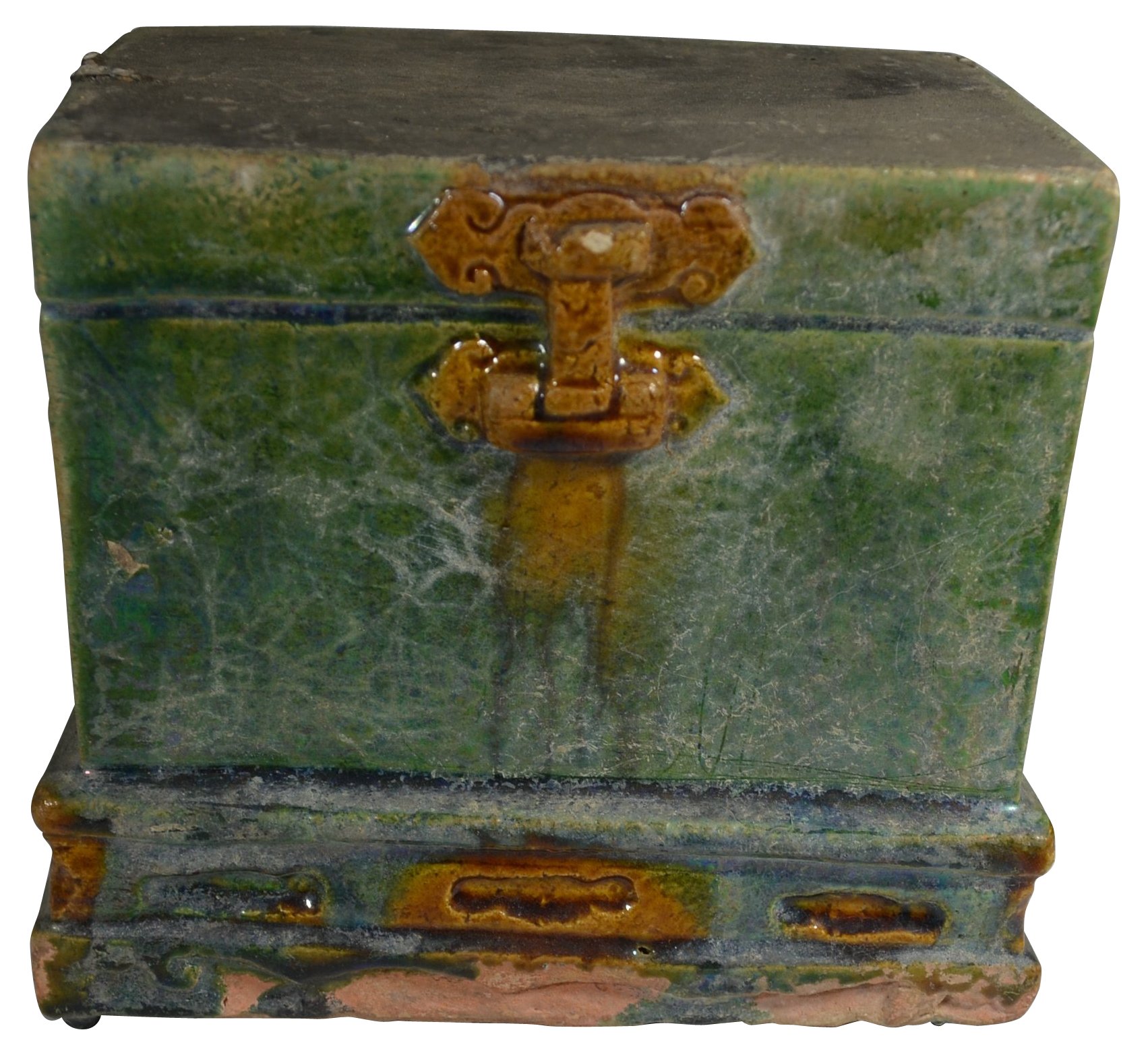 Antique Terracotta Ming Glazed Trunk~P77305928