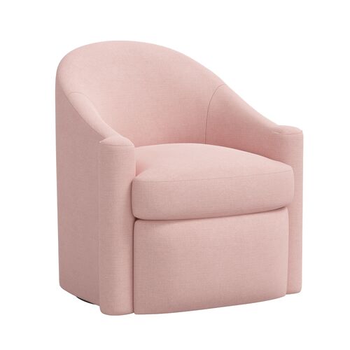 Paloma Barrel-Back Swivel Chair, Linen Paloma Barrel-Back Swivel Chair, Linen