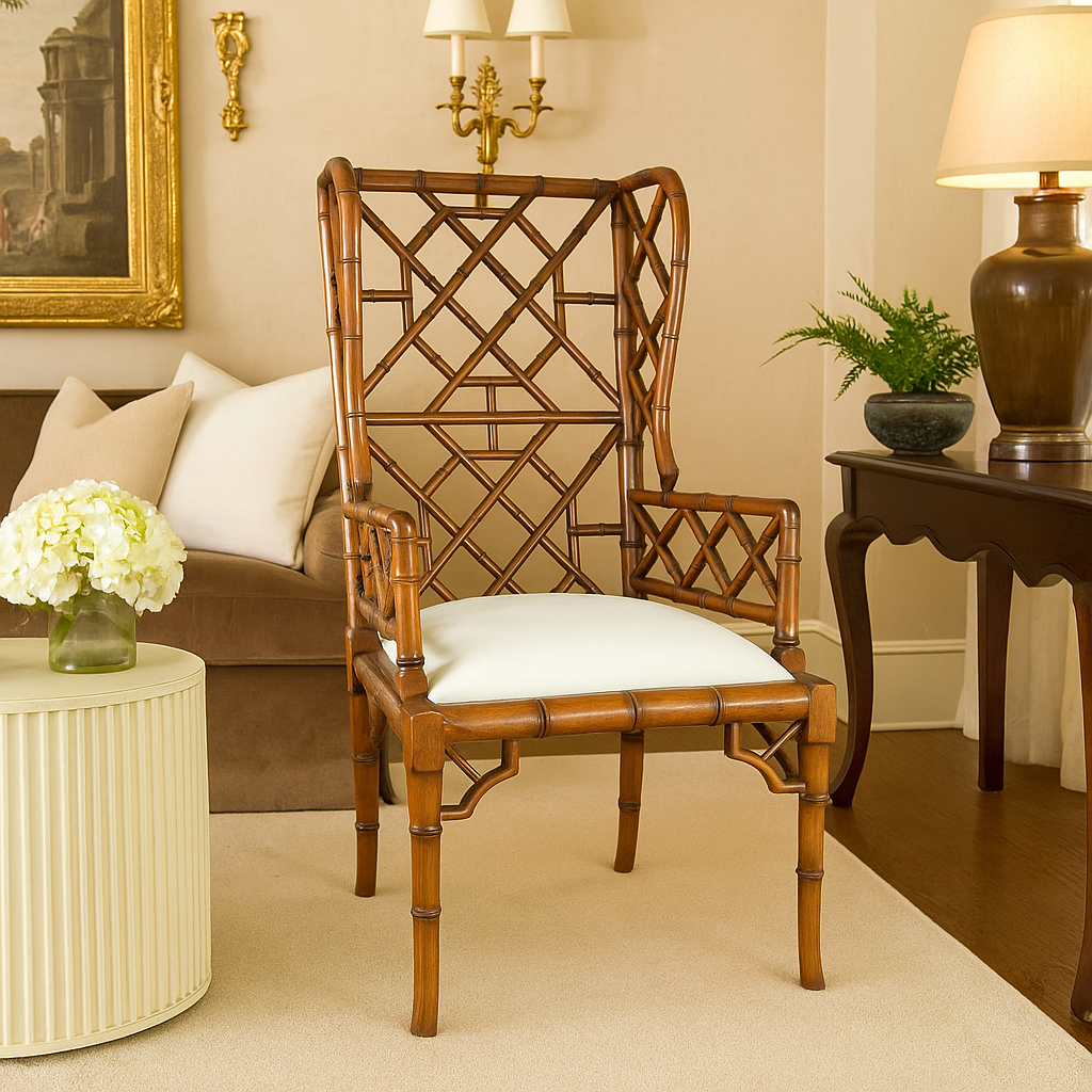 Chinoiserie Wingback Chair | One Kings Lane