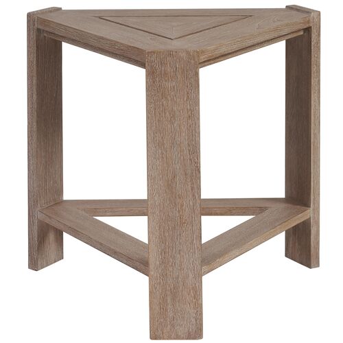 Stillwater Cove Triangular End Table, Brown