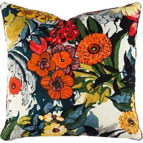 Secret Garden Cotton Pillow, Multi