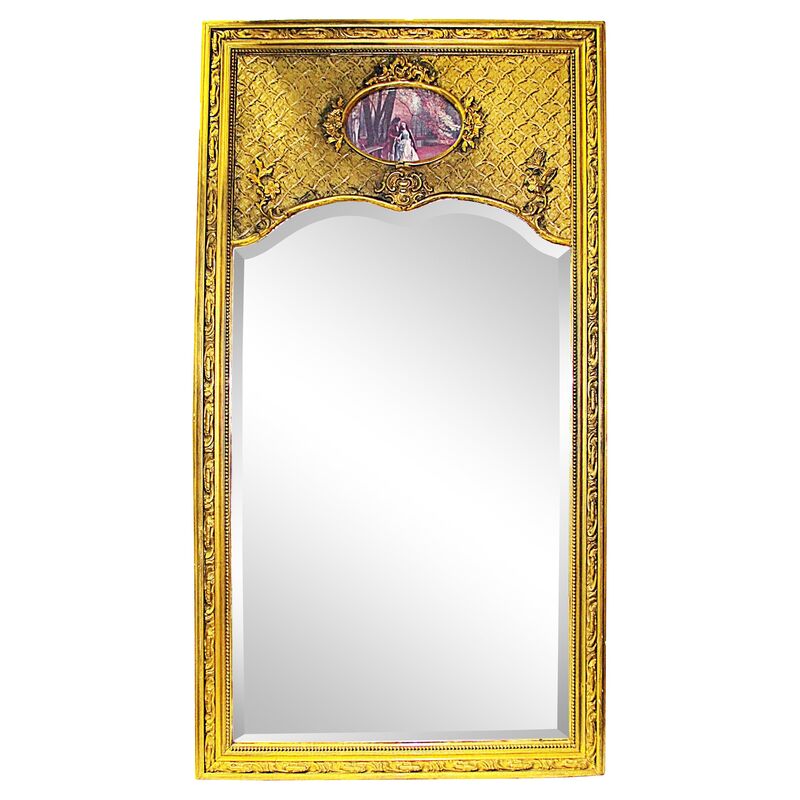 19th-C. French Trumeau Mirror