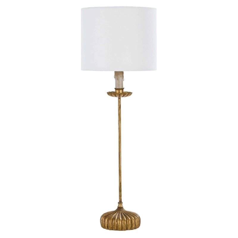 Clove Stem Buffet Lamp, Gold/White