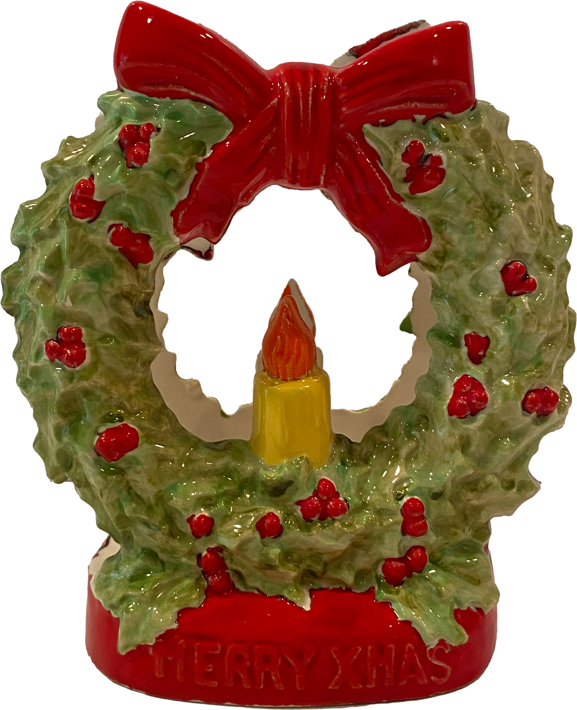 Big Merry Christmas Wreath Napkin Holder~P77632345
