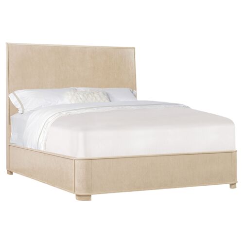 Westwood Oak Panel Bed, Limestone