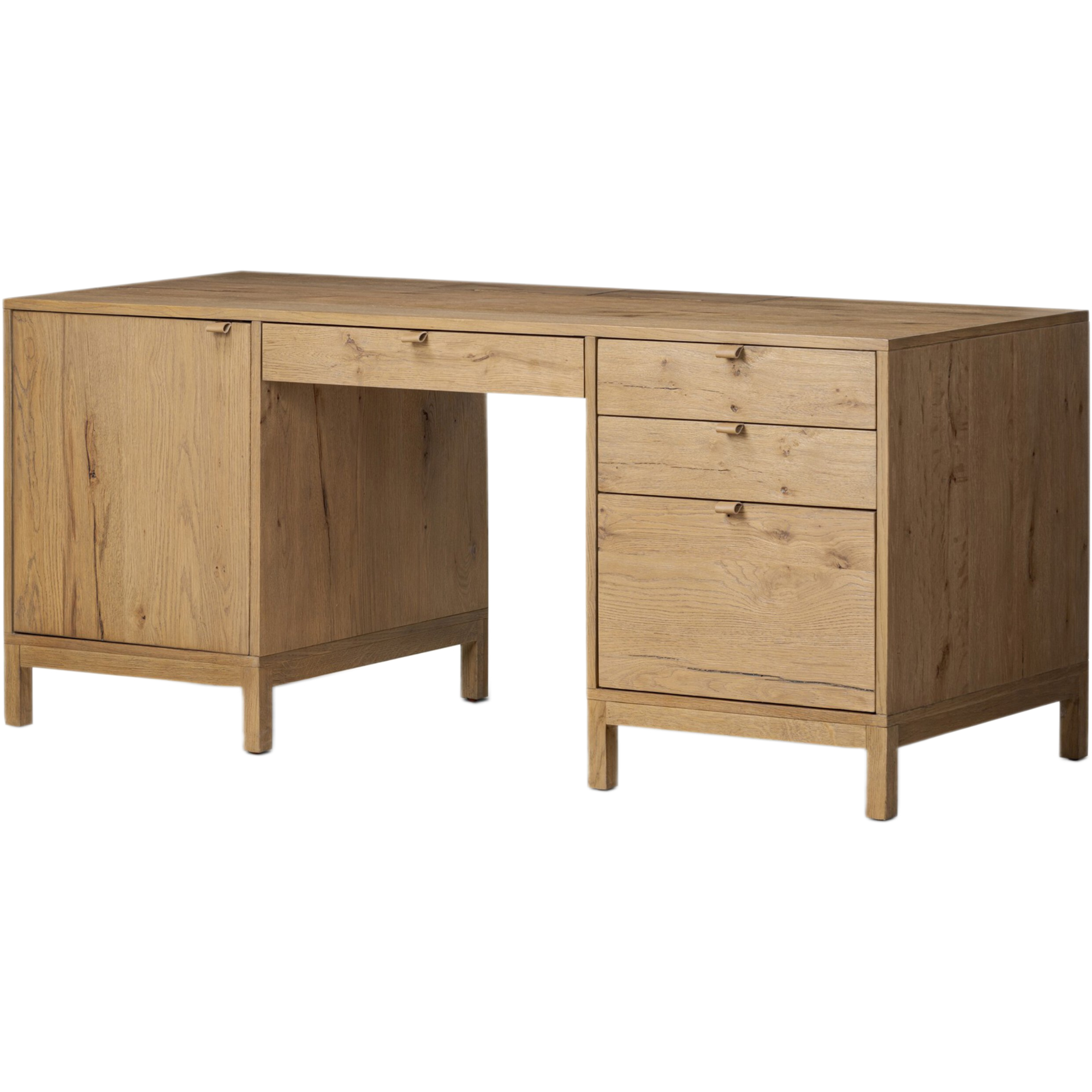Evreya Executive Desk, Worn Oak