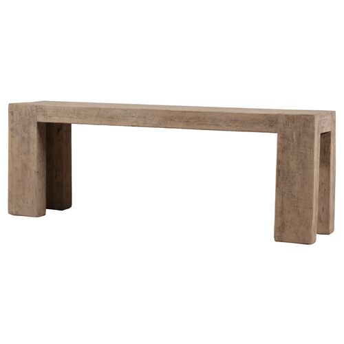 Merovi Console Table, Weathered Natural