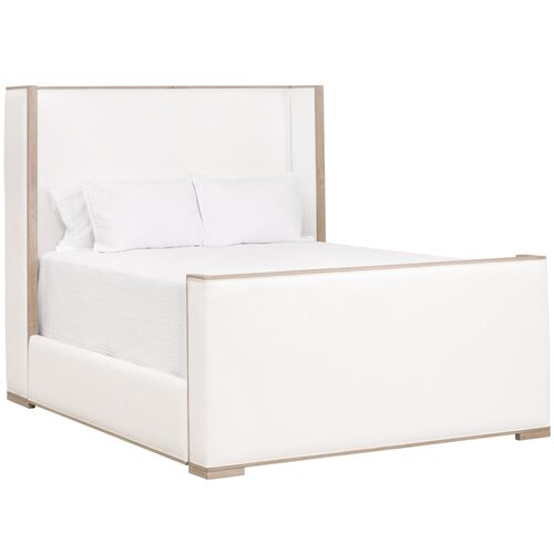 Remy Shelter Bed, Natural Gray Oak/Pearl Performance