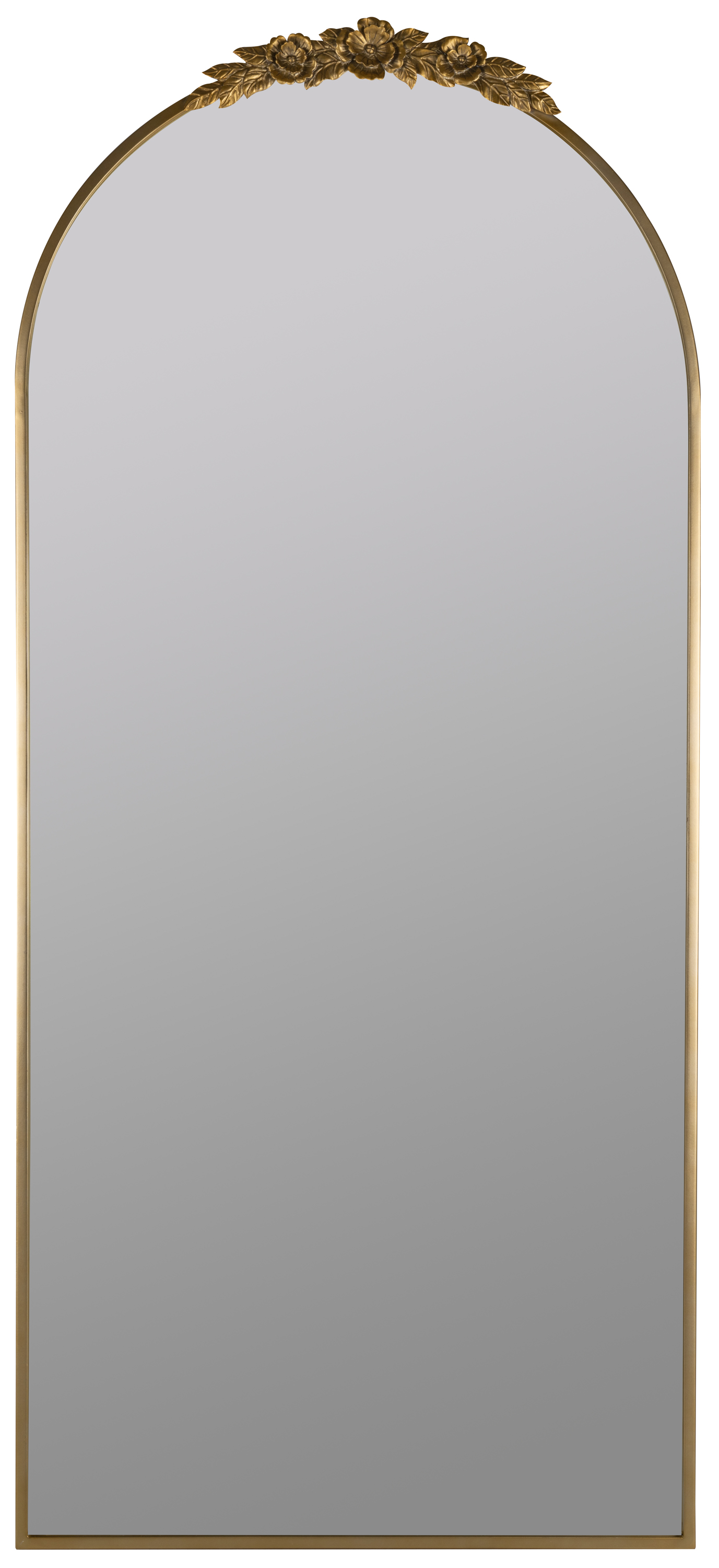 Juliette Floor Mirror, Antiqued Brass