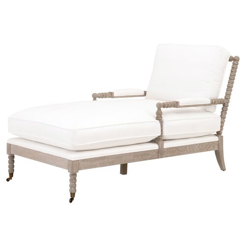 Chloe Spindle Chaise, Pearl Performance~P77656755