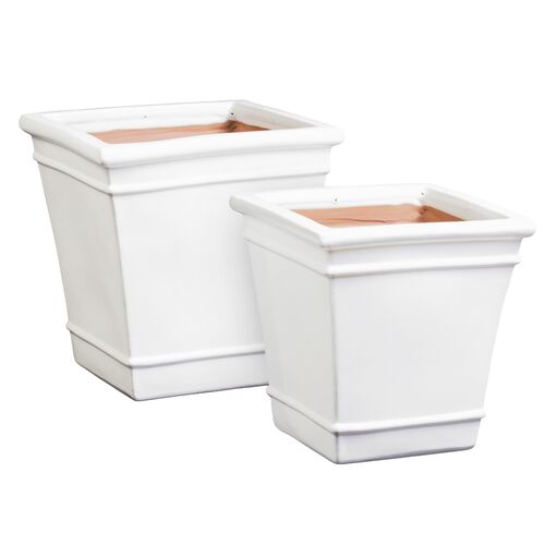 S/2 Hargrove Indoor/Outdoor Cermaic Planters S/2 Hargrove Indoor/Outdoor Cermaic Planters