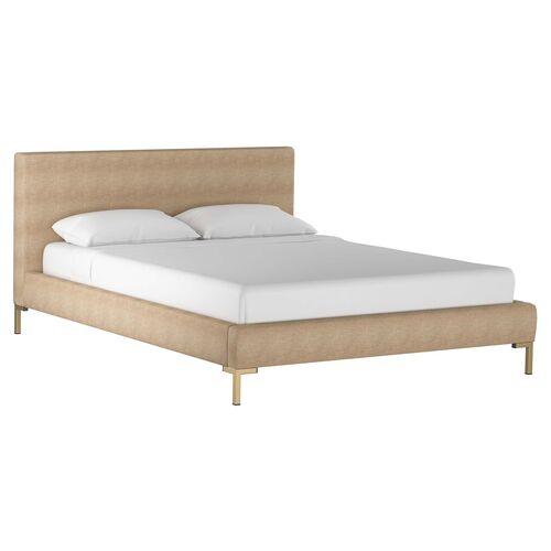 Smith Platform Bed, Sand Linen