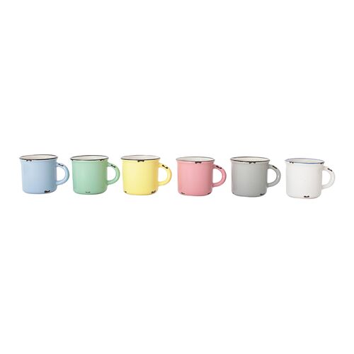 S/6 Tinware Espresso Mugs