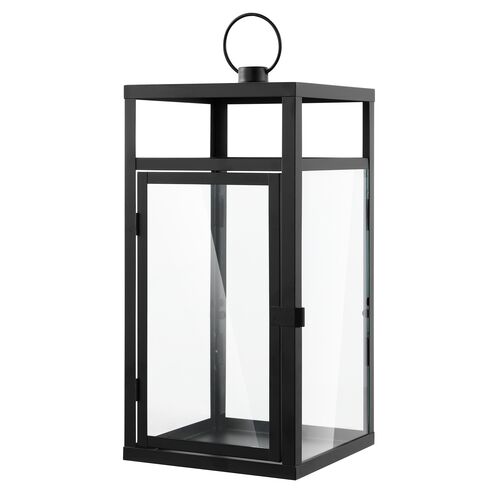 Calenth 20" Outdoor Lantern, Black Calenth 20" Outdoor Lantern, Black