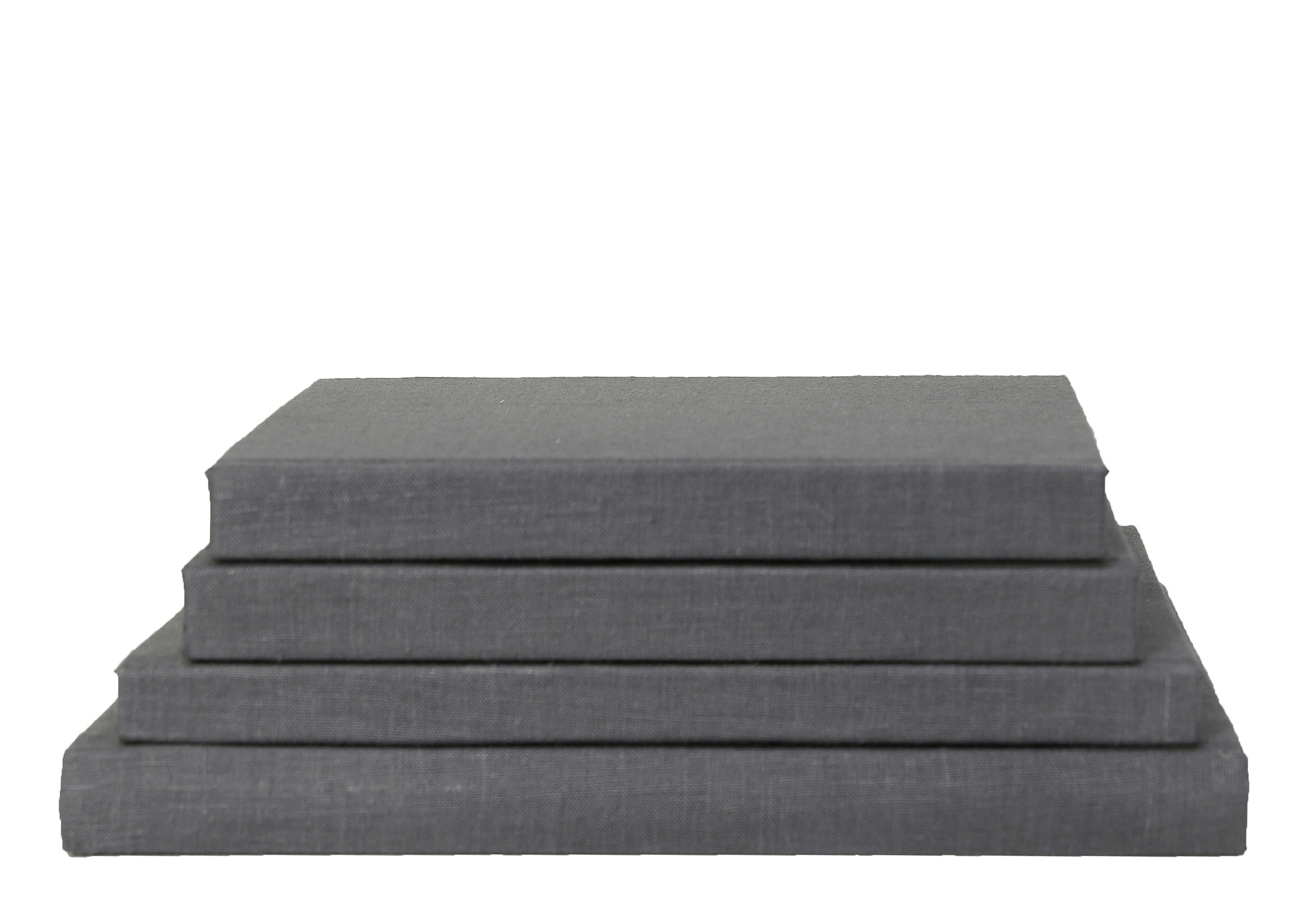 Linen Wrapped Coffe Table Books by the Foot, Slate