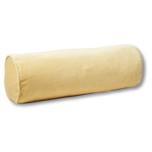 Anne Bolster Pillow, Canary Velvet