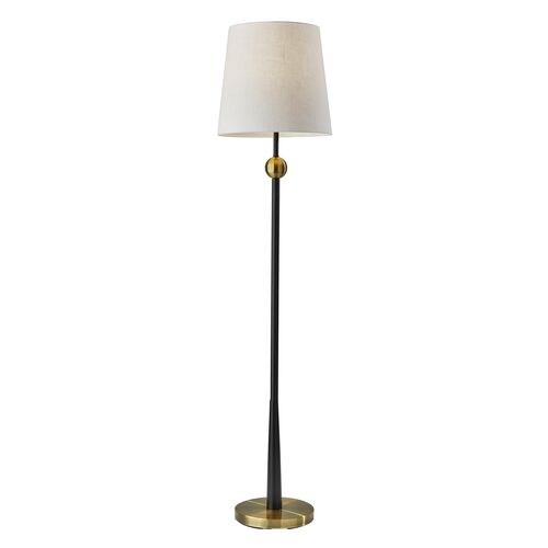 Aubrey Floor Lamp, Black/Antique Brass~P77620339