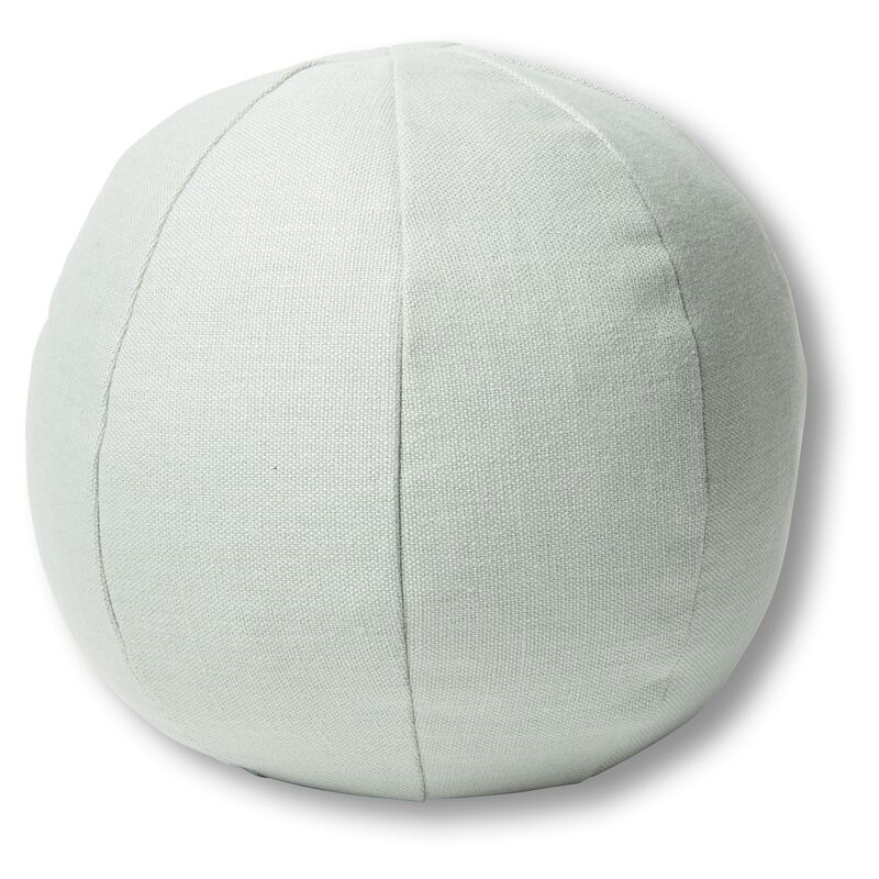 Emma 11x11 Ball Pillow, Sea Glass Linen
