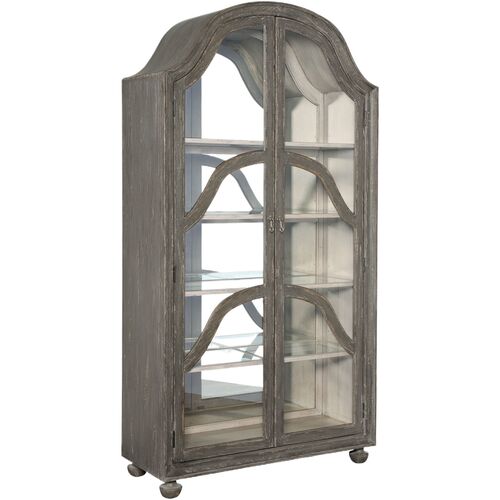 Alfresco Costa Oak Display Cabinet, Dark Gray Alfresco Costa Oak Display Cabinet, Dark Gray