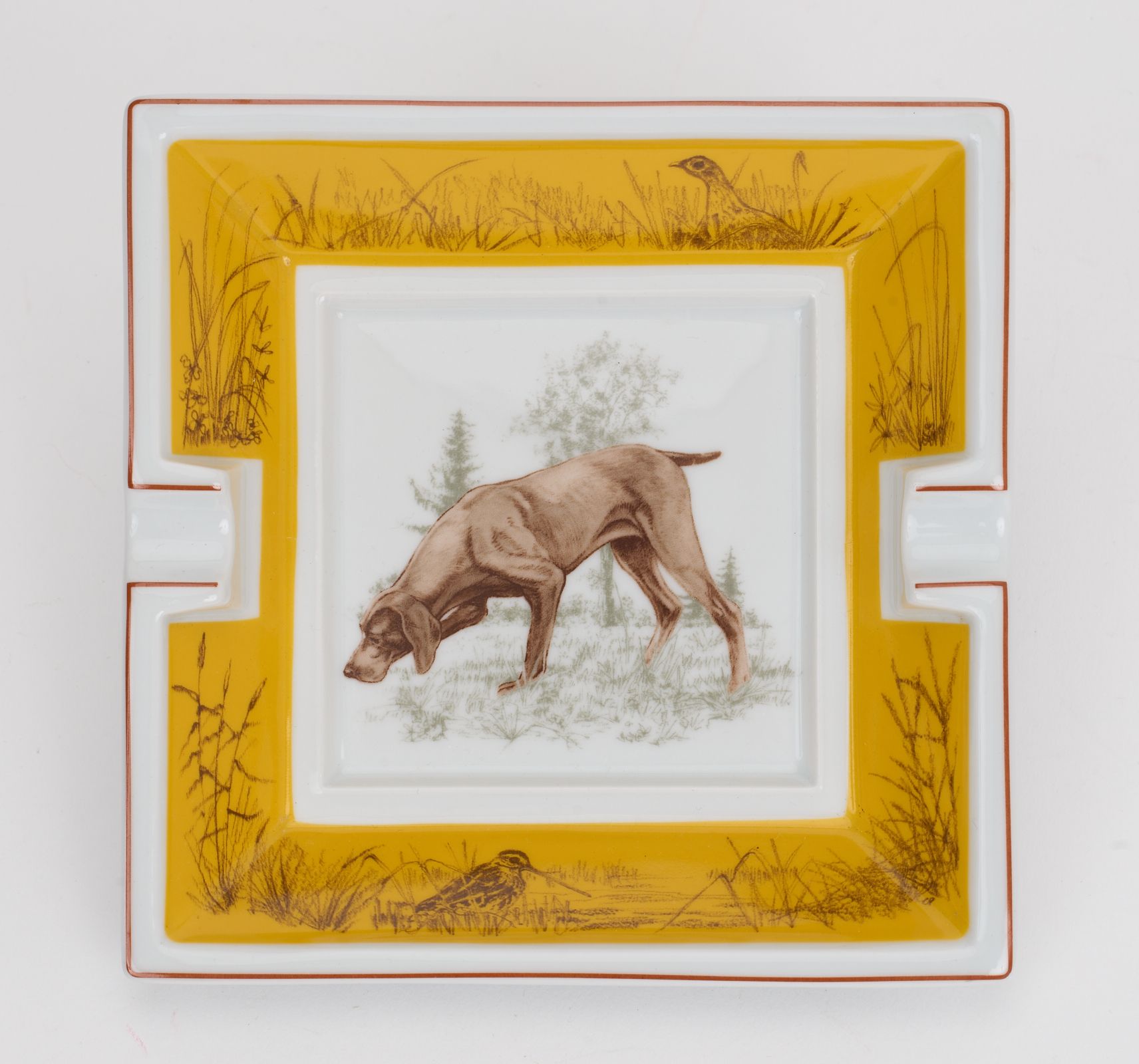 Hermès Braque Allemand Limoges Ashtray~P77709417