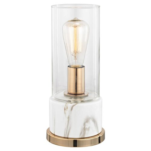 Richmond Hill Table Lamp, White/Brass~P77370729