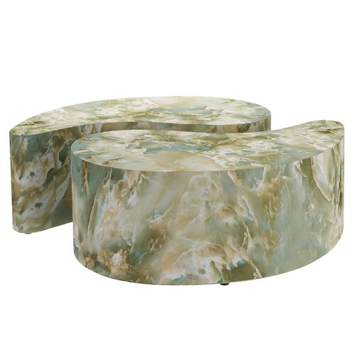 S/2 Adeline Coffee Tables, Green