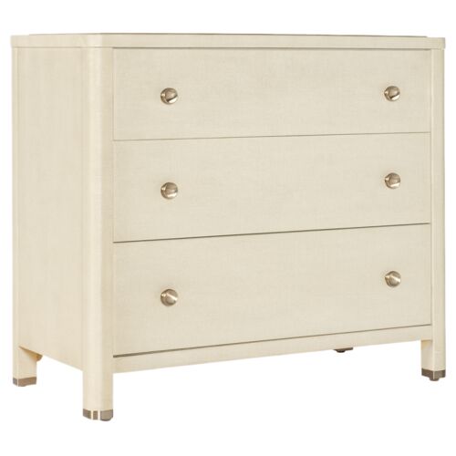 Archives Raffia 3-Drawer Chest, Flax