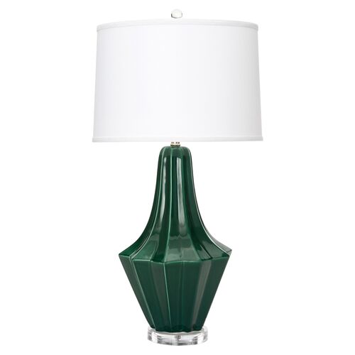 Melrose Ceramic Table Lamp, Emerald~P77592890