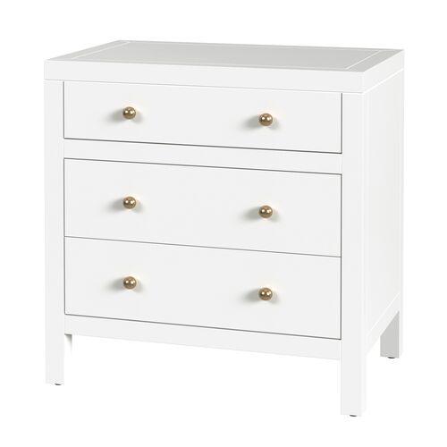Charlie 25" Rectangular Wood 3-Drawer Nightstand