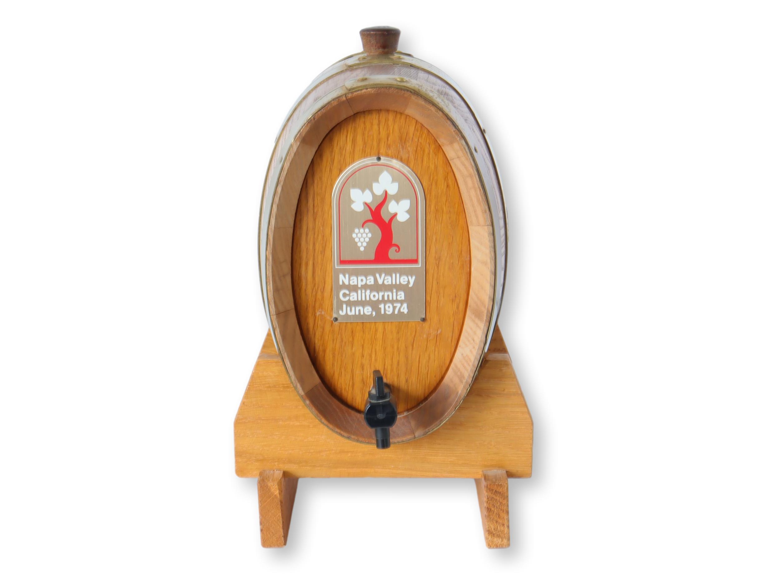 1974 Napa Souvenir Tabletop Wine Barrel~P77697360