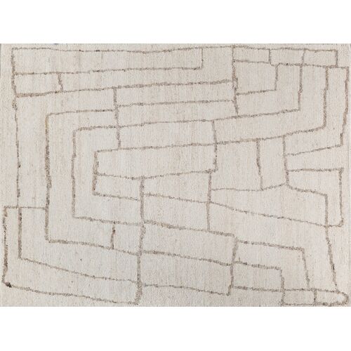 Lacey Hand Knotted Rug, Beige