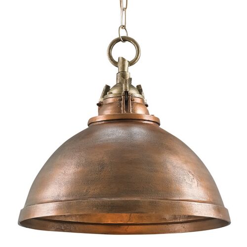 Admiral Pendant, Copper/Antique Brass