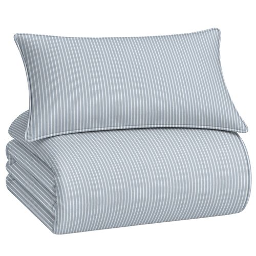 Theron Stripe Duvet Cover & Sham Set Theron Stripe Duvet Cover & Sham Set