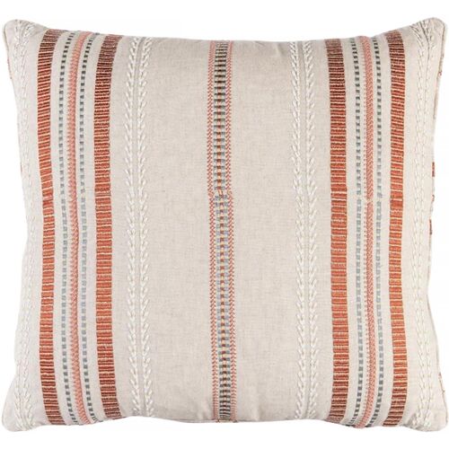 Nautique Woven Stripe Pillow, Natural/Orange Nautique Woven Stripe Pillow, Natural/Orange