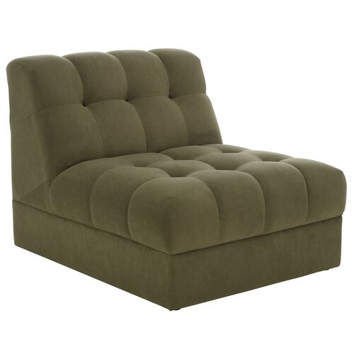 Zarinyn Velvet Accent Chair, Sage Green