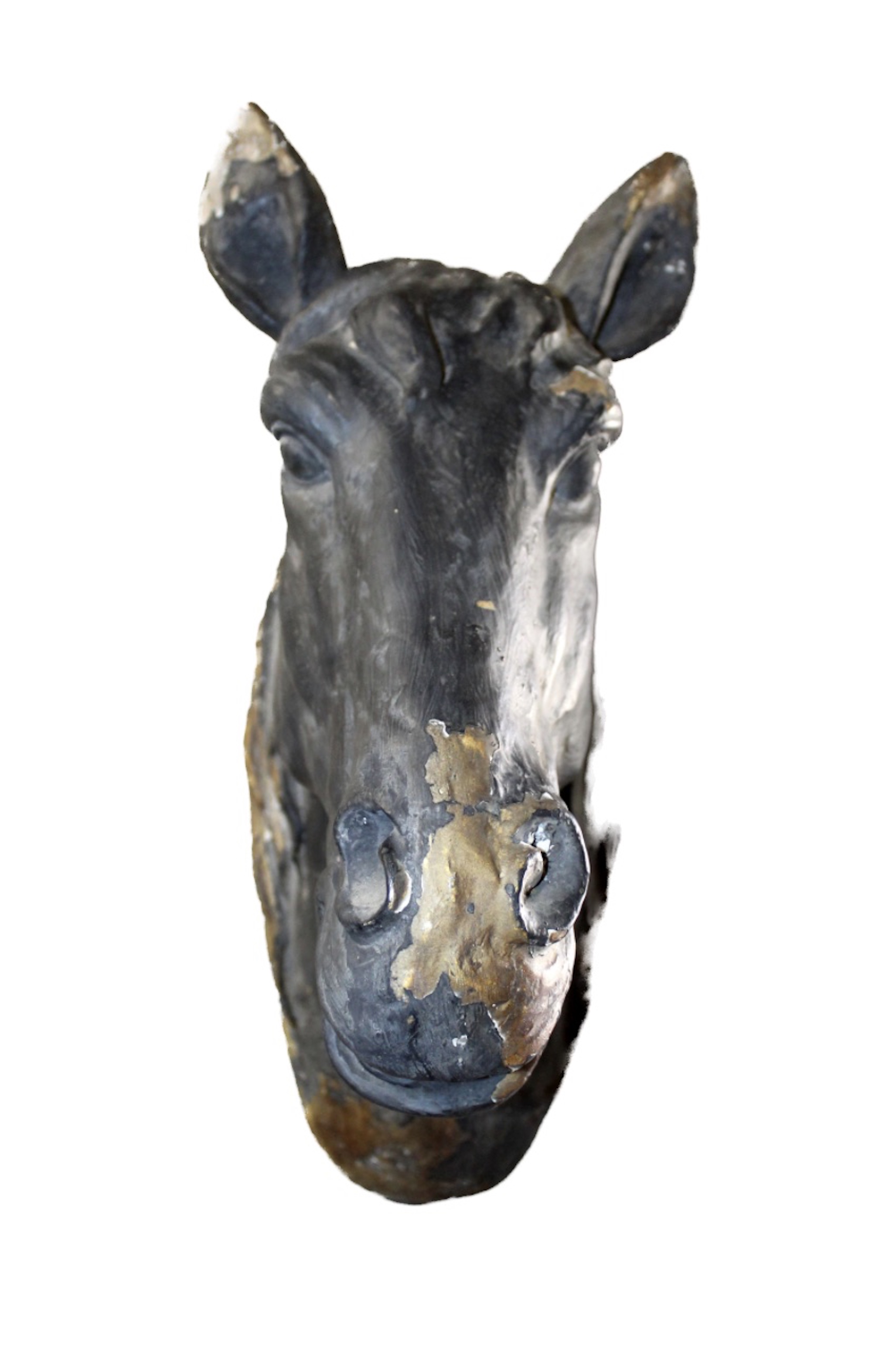 French Plaster Horse Head Wall Mount~P77687434